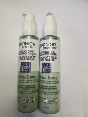 Garnier Amino-Berry Ultra Soothing Cream Cleanser - Set Of 2 New